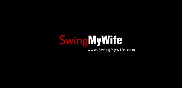  Brunette Busty Swinger Wife Riding Dick Fucking Deep